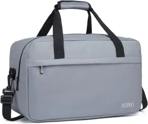 Kono Travel Duffels Bag, Cabin Luggage Under Seat Flight Carry-on Bag Unisex Sports Holdall (Grey, 20L)