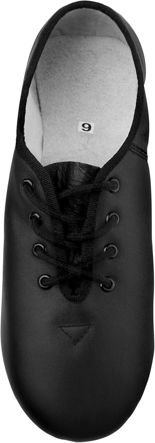Linodes Leather Lace Up Unisex Jazz Shoe for Women and Men's Dance Shoes