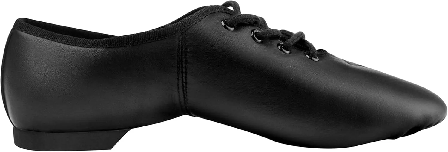 Linodes Leather Lace Up Unisex Jazz Shoe for Women and Men's Dance Shoes