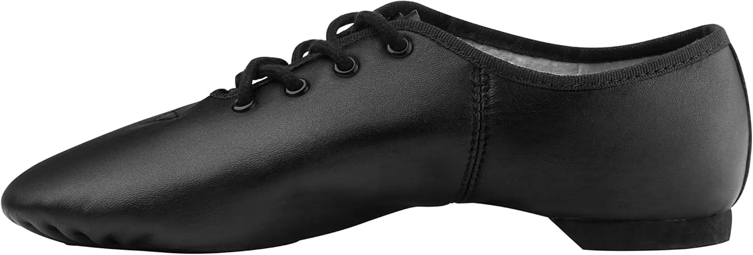 Linodes Leather Lace Up Unisex Jazz Shoe for Women and Men's Dance Shoes