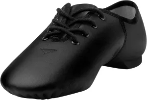 Linodes Leather Lace Up Unisex Jazz Shoe for Women and Men's Dance Shoes