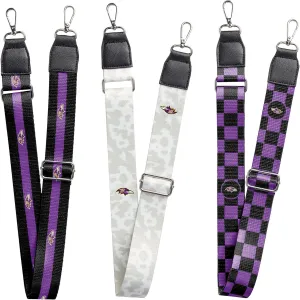 Logo Brands Baltimore Ravens 3-Pack Bag Strap Set