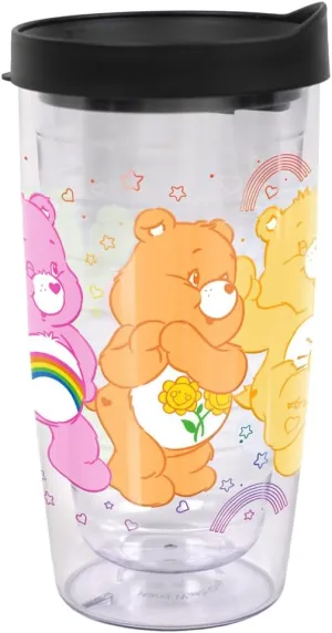 LOGOVISION Care Bears Bear Wrap Double-Walled Plastic Travel Tumbler Keeps Drinks Hot & Cold, 16oz.