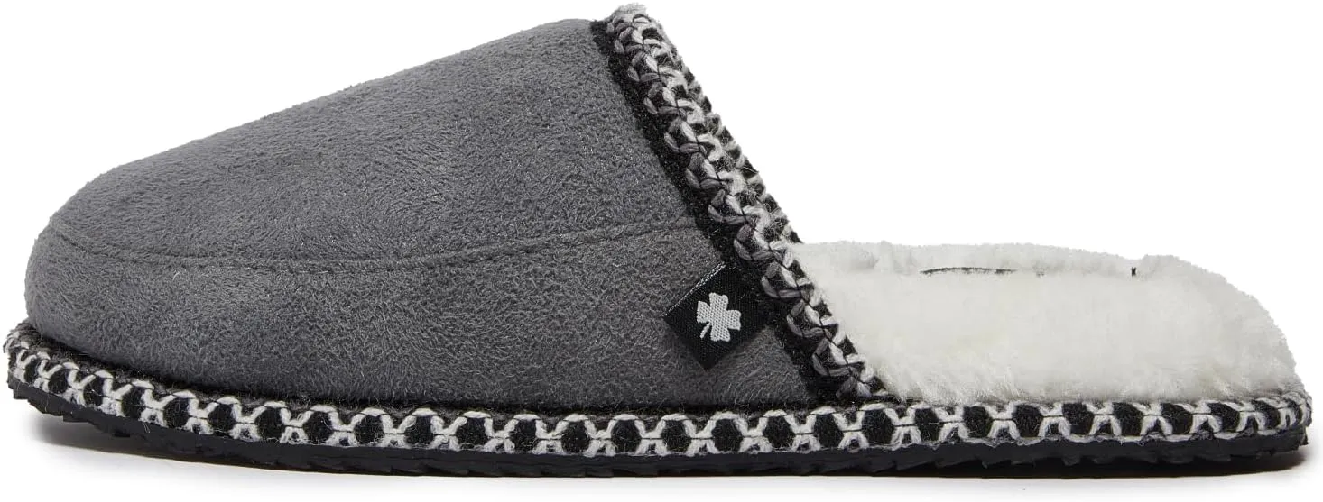 Lucky Brand Micro-Suede Memory Foam Boys Slippers - Closed Toe Plush Lined House Shoes/Kids Slippers