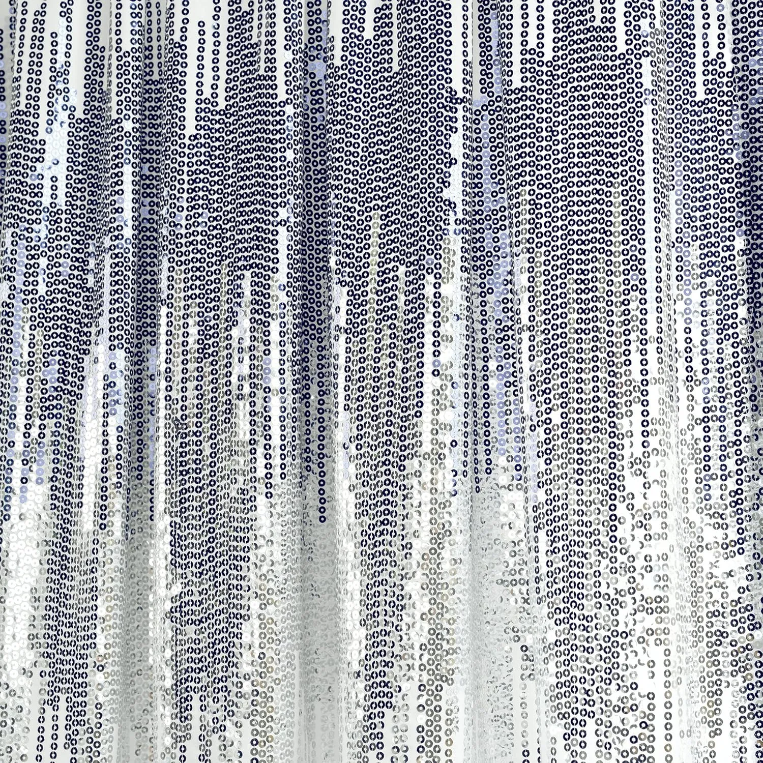 Lush Decor Shimmer Sequins Window Curtain Panel Pair, 84" L x 42" W, Navy & Silver