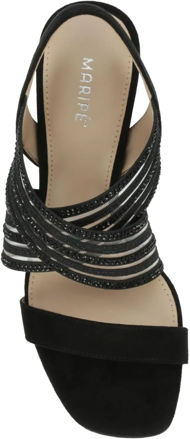 Maripe Elisa - Women's Strappy Open Square Toe Slingback Heeled Dress Sandals