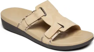 MEGNYA Comfortable Women's Walking Sandals, Arch Support Slides for Plantar Fasciitis Flat Feet, Casual Adjustable Strap Sandals for Orthopedic