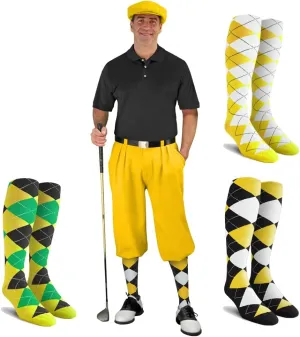 Mens Albatross Golf Outfit - Golf Cap, 3 Argyle Socks