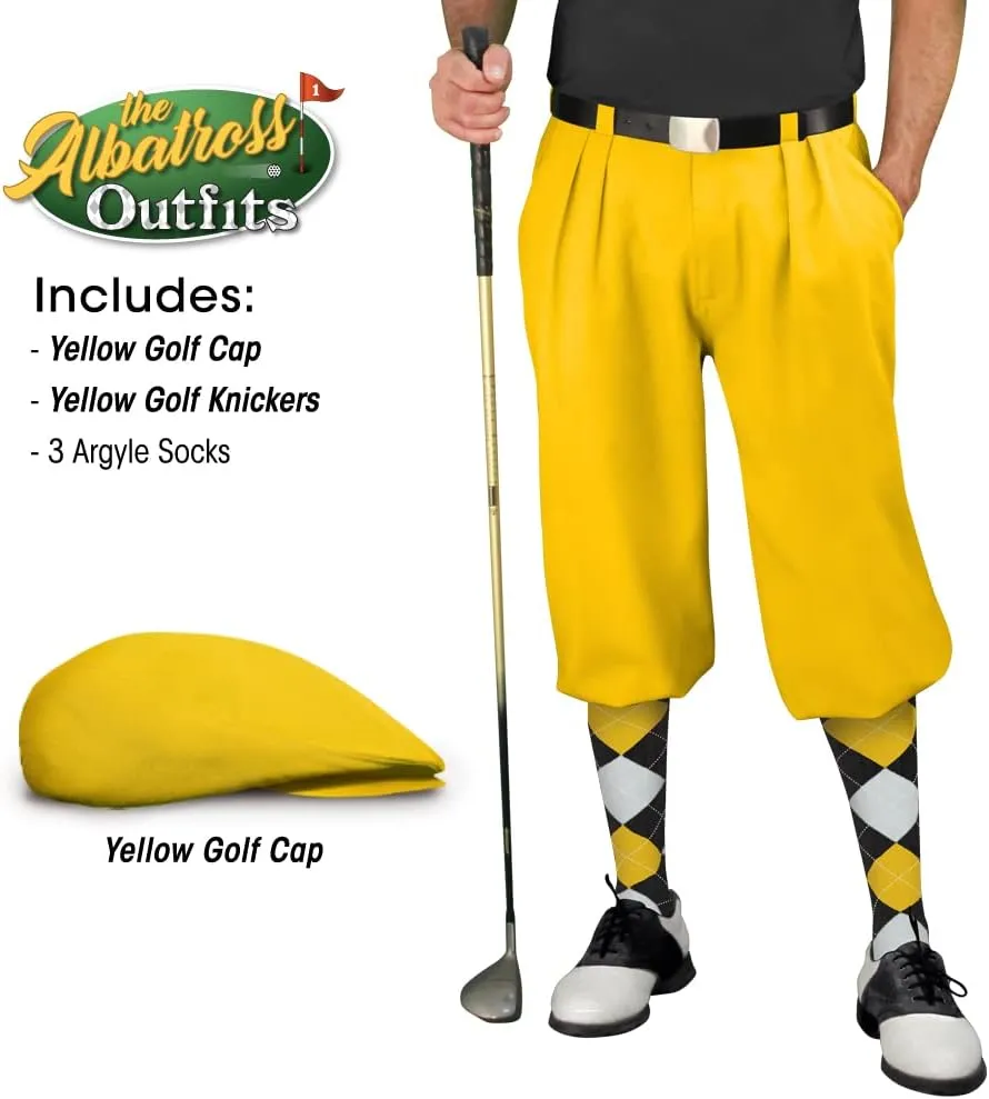 Mens Albatross Golf Outfit - Golf Cap, 3 Argyle Socks