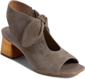 MOOMMO Women Grey Heeled Zipper Sandals Bow Peep Toe Chunky Block Low Heel Sandal Booties Cutout Backless Dress Shoes Sandal Open Toe Suede Slingback Summer Casual Beach Suede Grey 7.5 M US