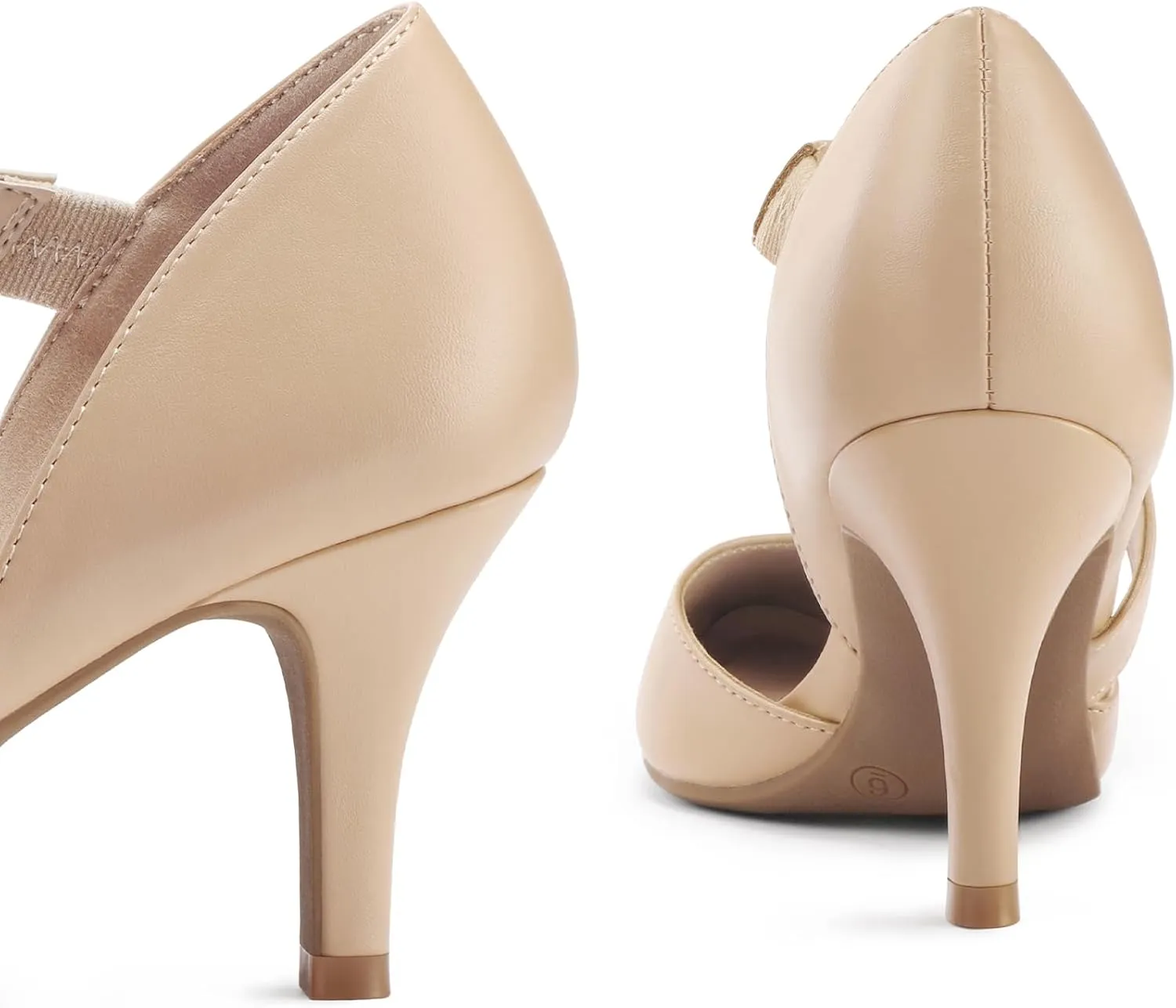 mysoft Women's Pointed Toe Low Stiletto Heel Dress Pumps Shoes - Available in Wide Sizes