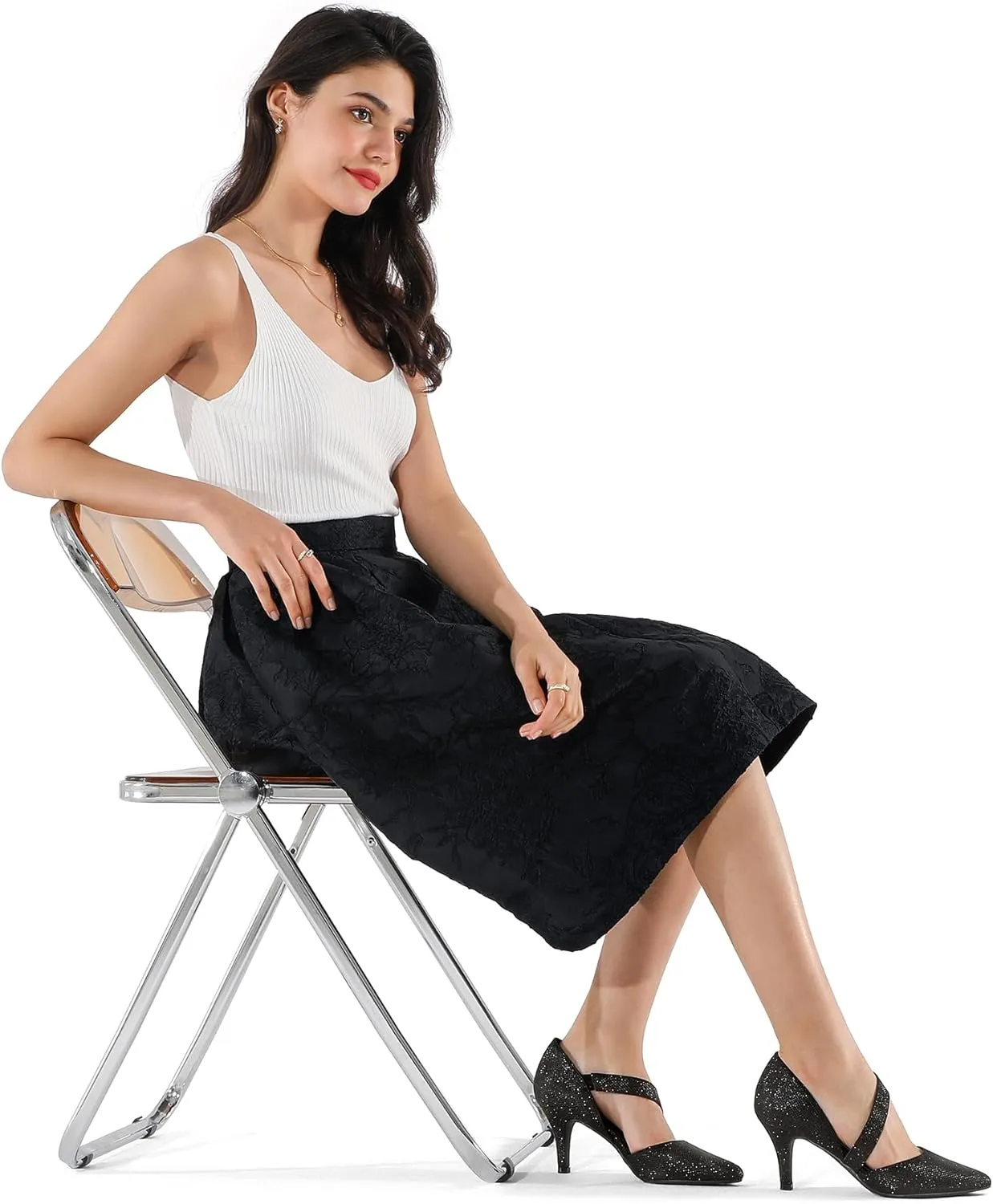 mysoft Women's Pointed Toe Low Stiletto Heel Dress Pumps Shoes - Available in Wide Sizes