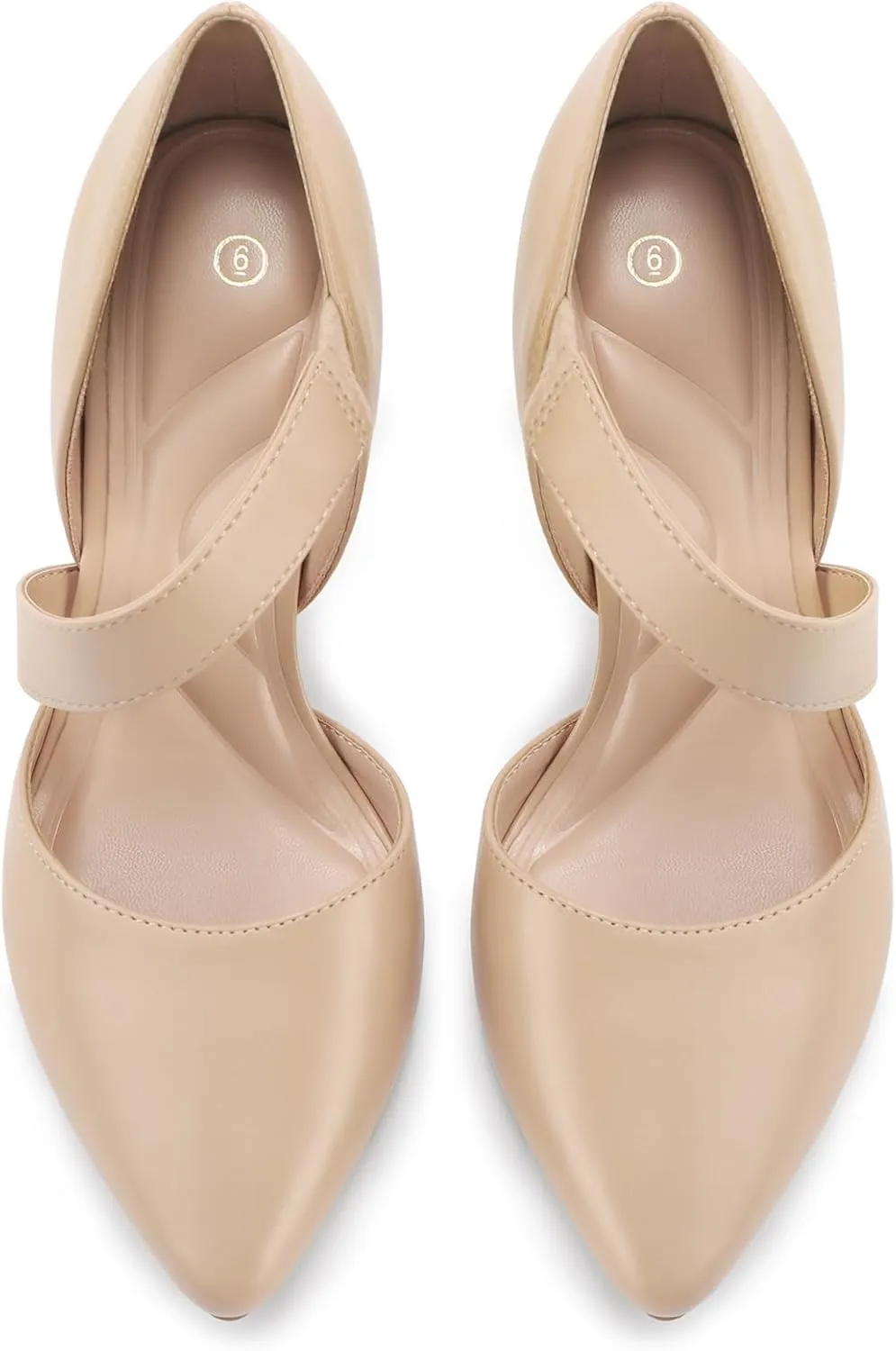 mysoft Women's Pointed Toe Low Stiletto Heel Dress Pumps Shoes - Available in Wide Sizes