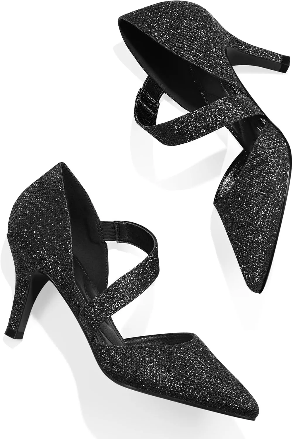 mysoft Women's Pointed Toe Low Stiletto Heel Dress Pumps Shoes - Available in Wide Sizes