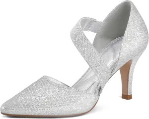 mysoft Women's Pointed Toe Low Stiletto Heel Dress Pumps Shoes - Available in Wide Sizes