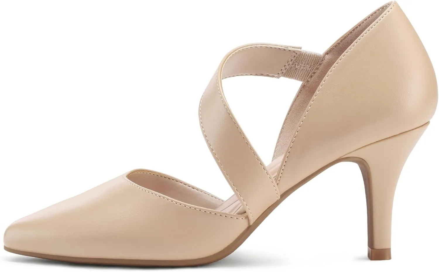 mysoft Women's Pointed Toe Low Stiletto Heel Dress Pumps Shoes - Available in Wide Sizes