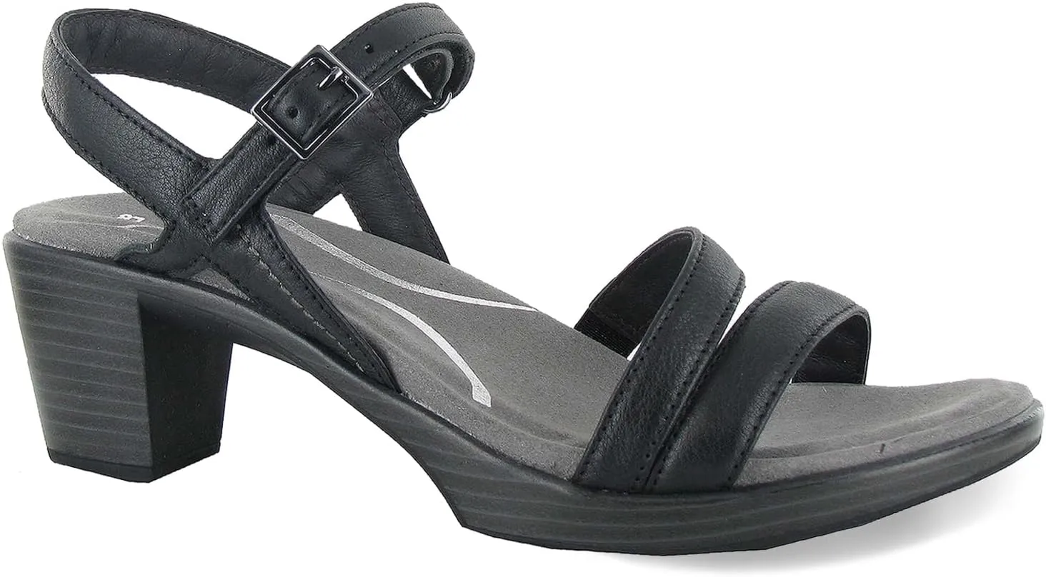 New Naot Women's Bounty Sandal Black Leather 38