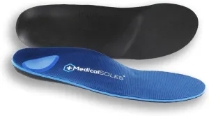 Pro Series Platinum RX  Orthotic Unisex Insoles - Max Support with Extra Heel Cushion and Arch Support for Pain Relief - Blue, Men's 12-13 / Women's 14-15