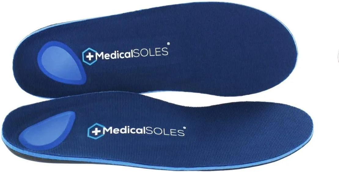 Pro Series Platinum RX  Orthotic Unisex Insoles - Max Support with Extra Heel Cushion and Arch Support for Pain Relief - Blue, Men's 12-13 / Women's 14-15