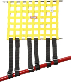 RaceQuip 705005RQP Window Net Installation Kit Strap-On Adjustable 8-18 in 1-1/2 in Wide Straps Nylon Set of 6
