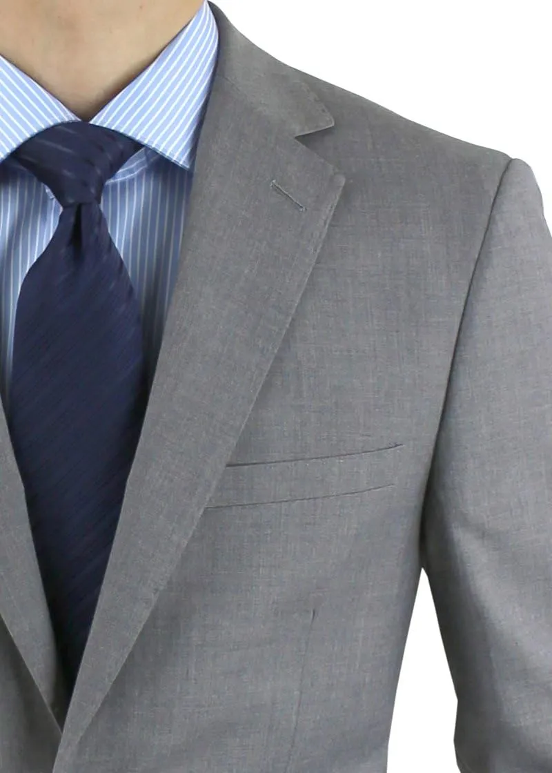 Salvatore Exte Men's 2 Button Two Piece Suit Single Vent Blazer Flat Front Pant