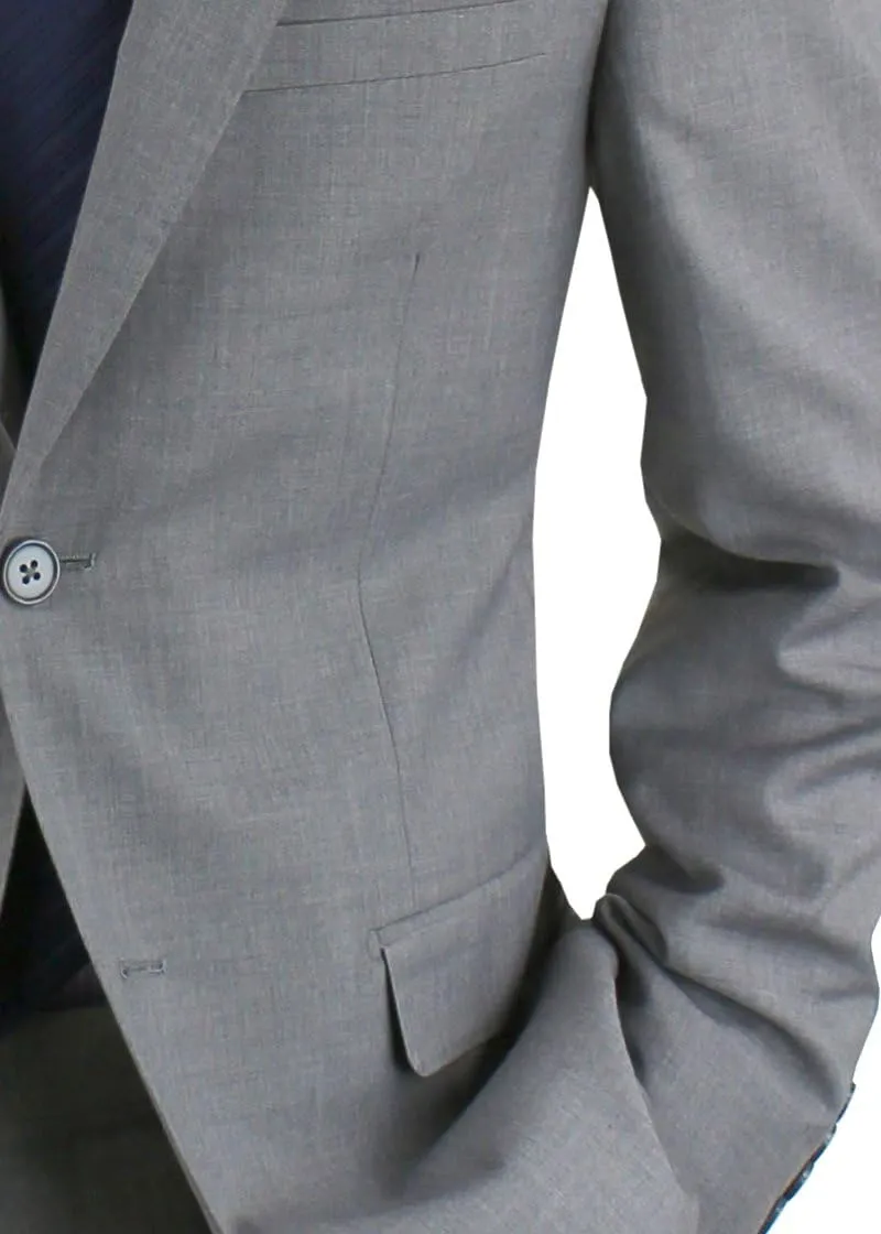 Salvatore Exte Men's 2 Button Two Piece Suit Single Vent Blazer Flat Front Pant
