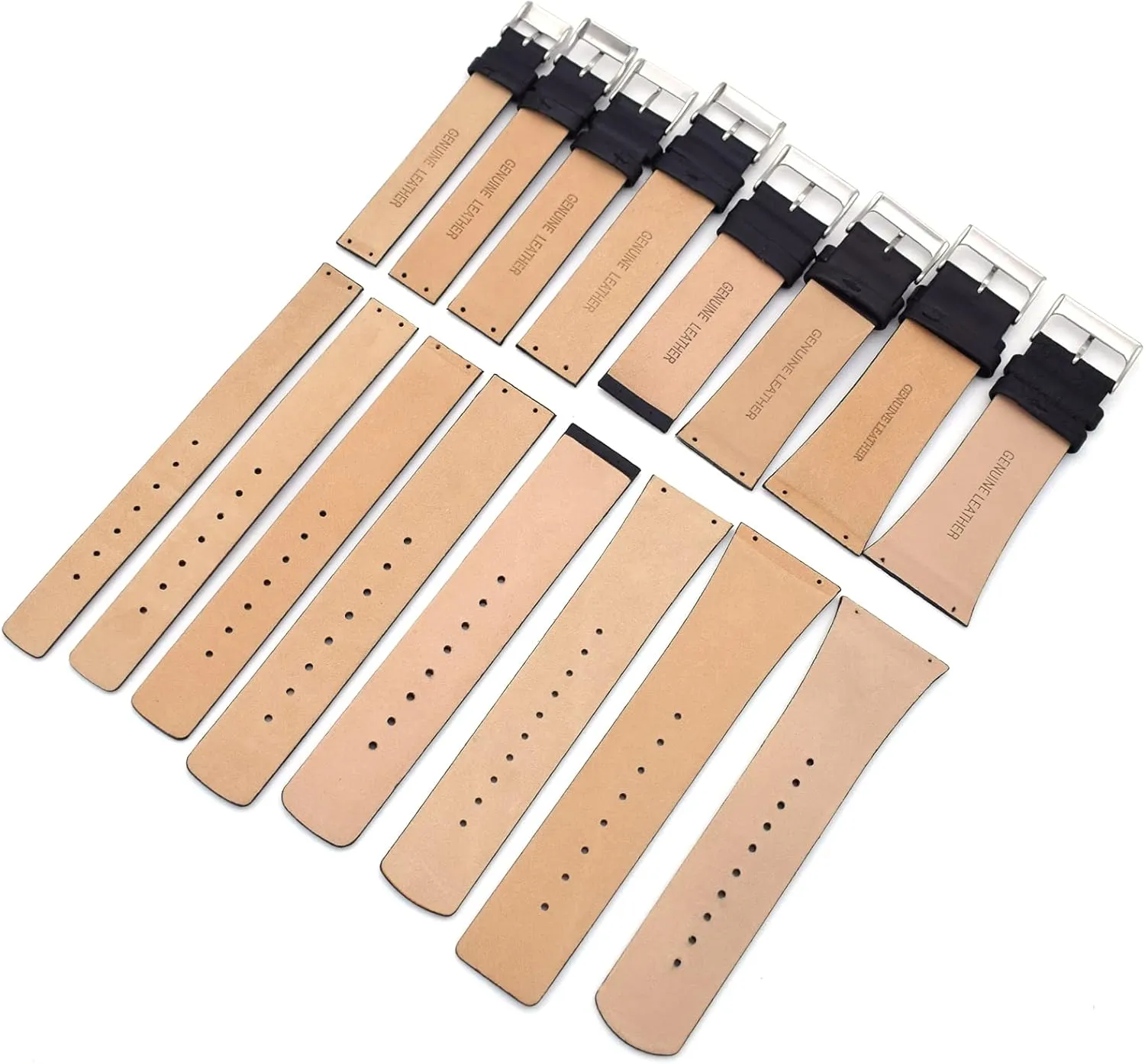 Screw Fit, Genuine Leather Replacement Watch Band Strap for Skagen Watches, Attaches with Screws, 12mm, 14mm, 16mm 18mm, 20mm, 22mm, 28mm, 30mm