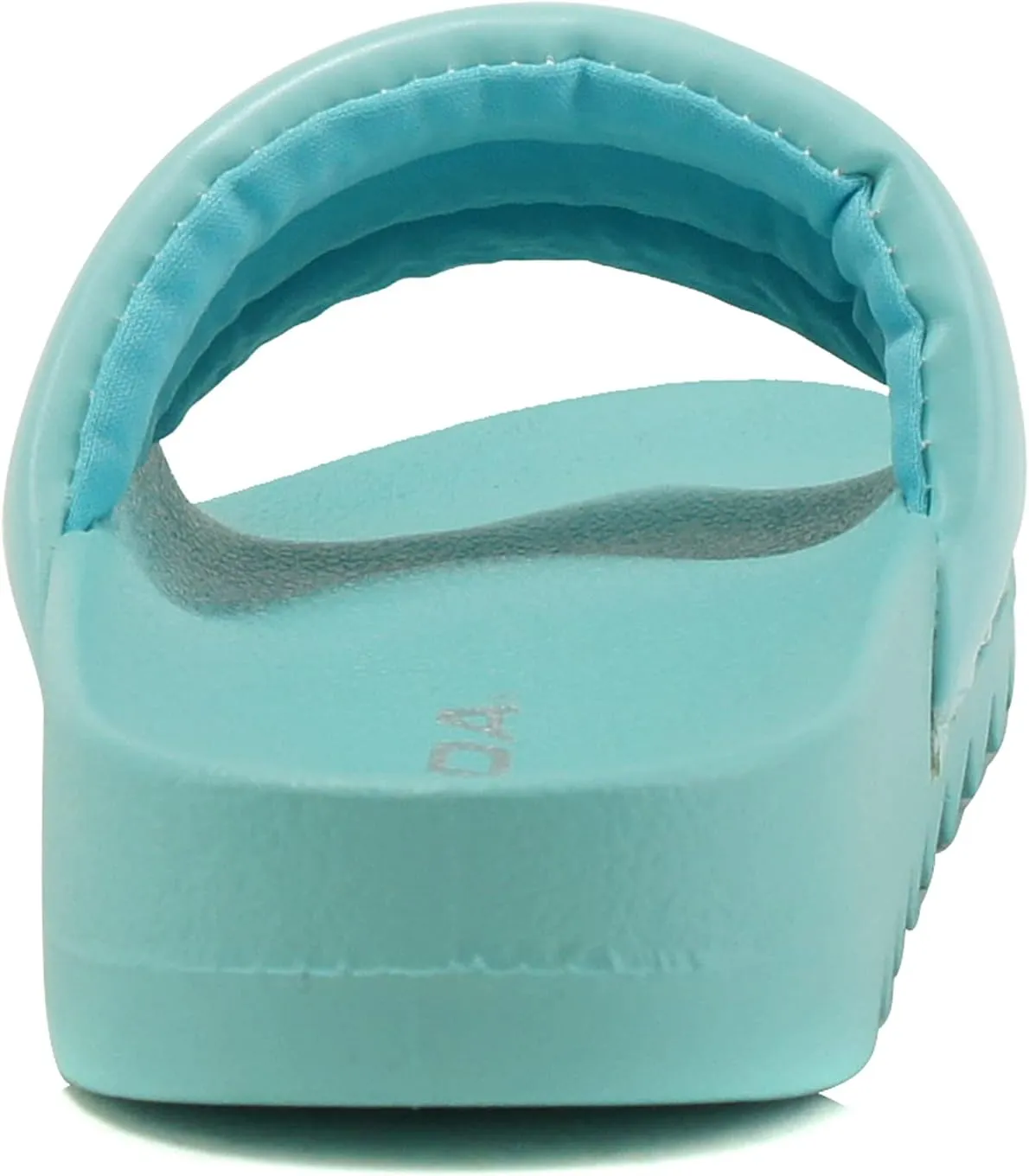 Soda BETWEEN ~ Women Flat Open Toe Single Plush Wide Strap With Fashion Footbed Slide Sandal