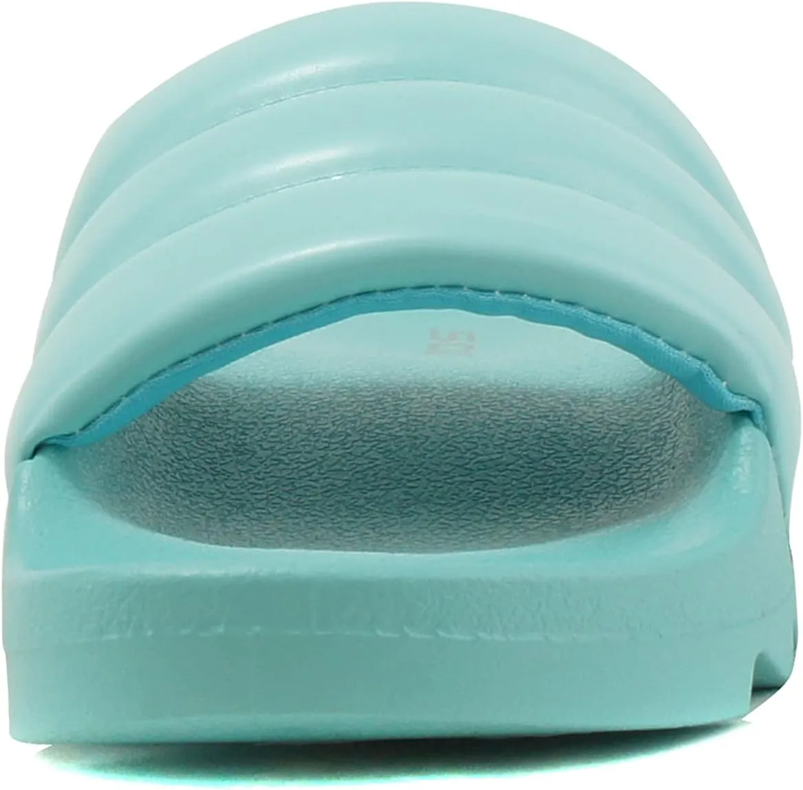 Soda BETWEEN ~ Women Flat Open Toe Single Plush Wide Strap With Fashion Footbed Slide Sandal