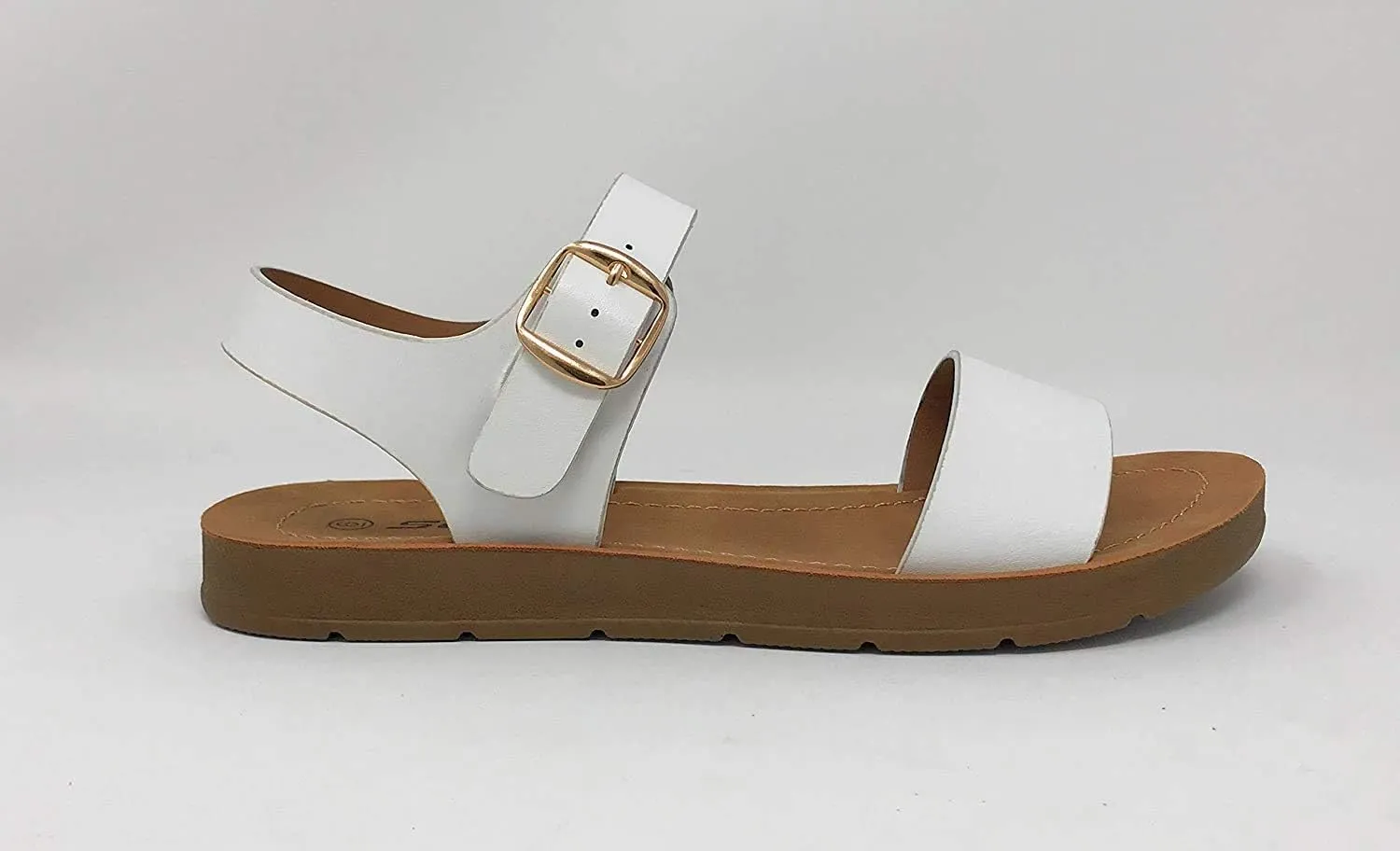 Soda PLENTY ~ Women's Strappy Ankle Wrap Buckle Fashion Flat Sandals