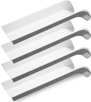 Stairslide 4-Pack Modular Indoor Slide for Home Staircases, White - Stair Attachment Ramps for Kids with Non-Slip Grip Bottom, Easy to Store, No Installation Needed