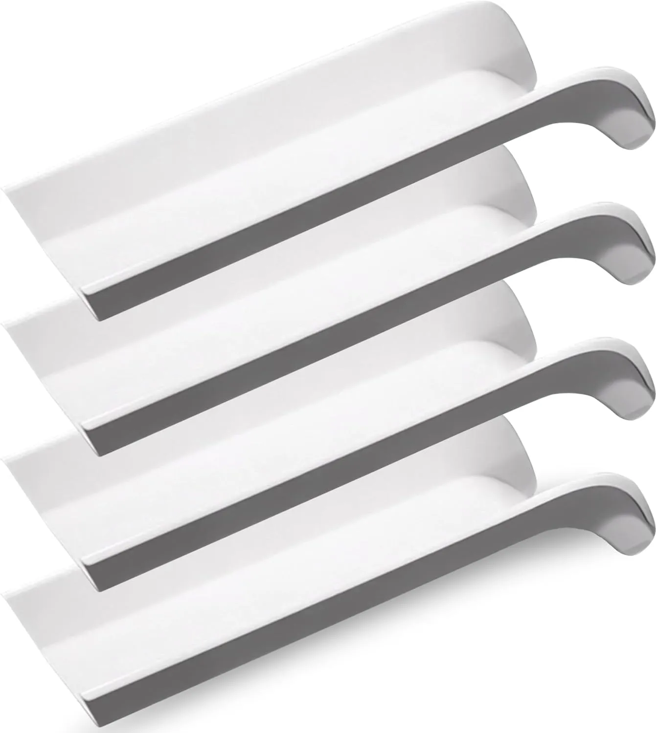 Stairslide 4-Pack Modular Indoor Slide for Home Staircases, White - Stair Attachment Ramps for Kids with Non-Slip Grip Bottom, Easy to Store, No Installation Needed