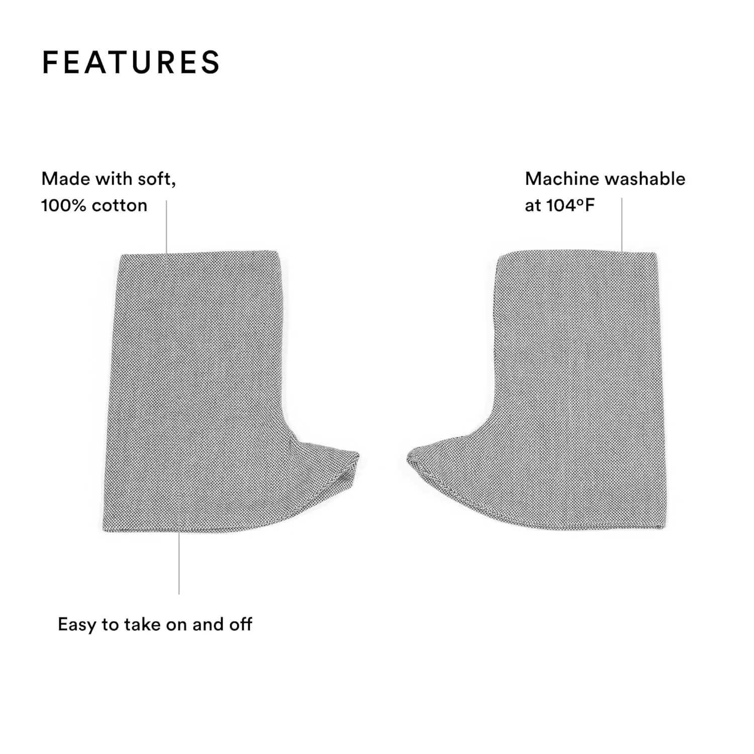 Stokke Limas Strap Protector, Grey Melange - Keeps Your Carrier Fresh & Clean - Machine Washable, 100% Cotton - Compatible with Limas Carrier & Carrier Flex