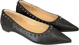 Studded Ballet Flats for Women Pointed Toe Rivet Flats Slip On Comfortable Dress Shoes Casual Formal Wedding Ballerina Shoes