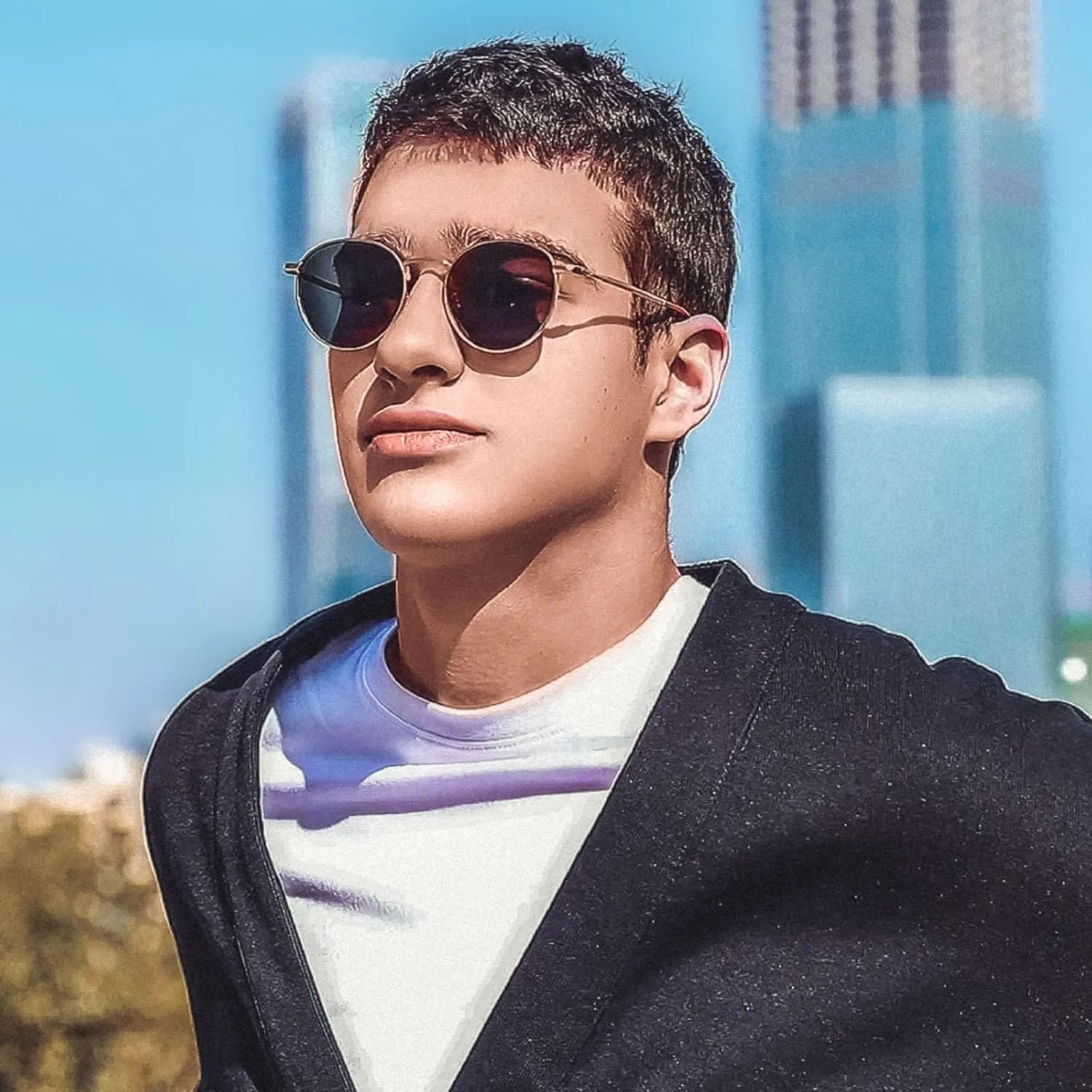 SUNGAIT Ponderable Metal Round Sunglasses for Men Women Classic Vintage Polarized Circle Sun Glasses