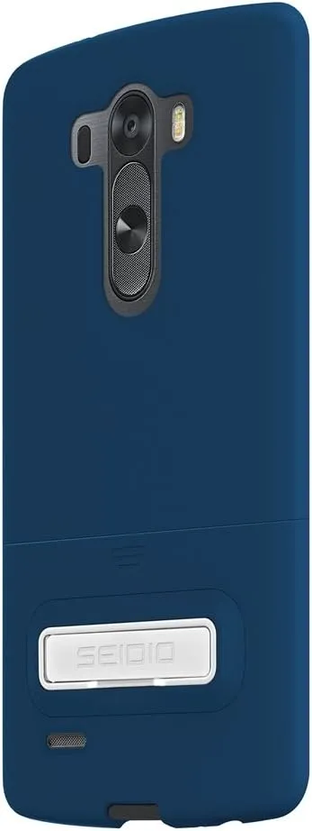 SURFACE Case with Metal Kickstand and Holster Combo for LG G3 - Retail Packaging - Royal Blue