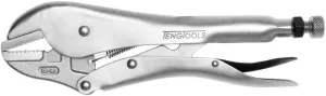 Teng Tools 12 Inch Plated, Serrated & Flat Power Grip Locking Pliers - 401-12F