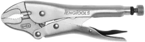 Teng Tools 7 Inch Plated, Round & Flat Power Grip Locking Pliers - 401-7