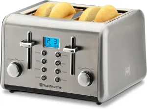 Toastmaster 4-Slice Digital Stainless Steel Toaster