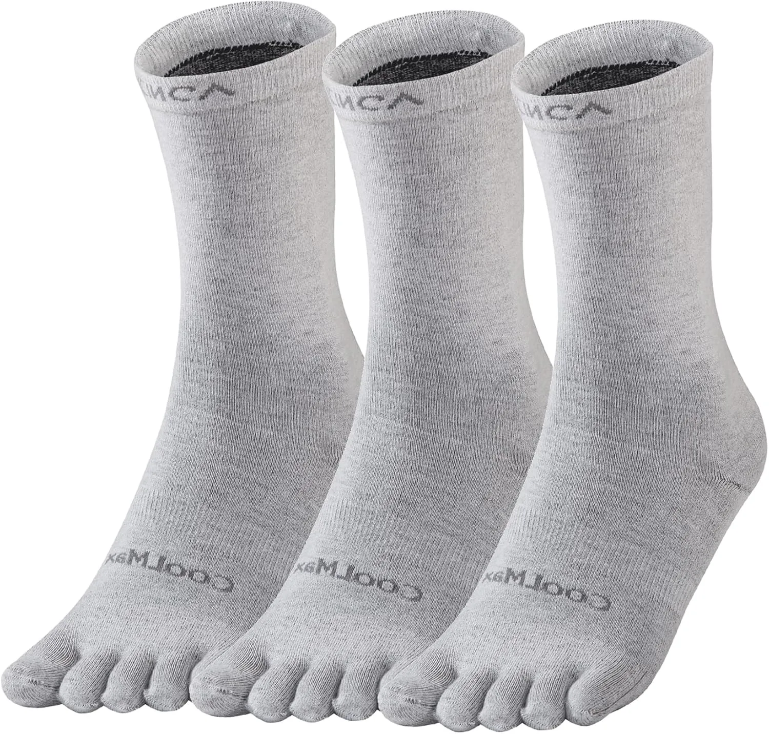 Toe Socks Liner Crew Socks for Men Women Coolmax Five Finger Socks 3 Pairs Running Socks