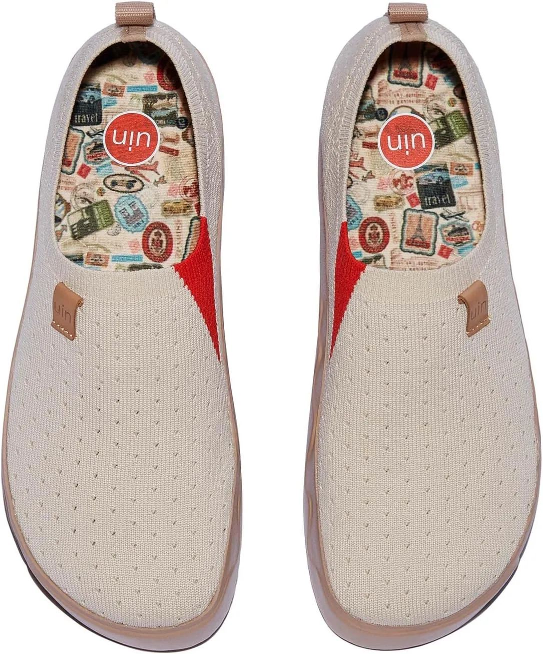 UIN Women's Art Travel Walking Shoes Slip On Casual Lightweight Wide Toe Fashion Sneaker Toledo Ⅸ