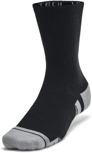 Under Armour Unisex Performance Tech Crew Socks Accessories - 3-Pack with Arch Support LG