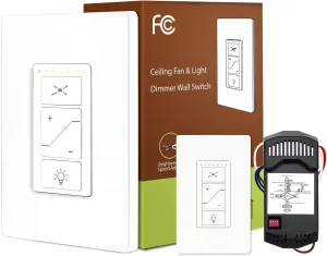 Universal Ceiling Fan Remote Control Control Kit, Fan Remote Control Kit, Ceiling Fan Wall Switch UC9050T UC 9050T, Fan Light Combo Remote Compatible with Hampton Bay Harbor Breeze Hunter