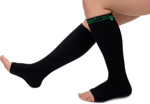 Vagabond 3XL and 2XL Wide Calf Toeless Compression Socks -15-20 mmHg for Fatigue, Pain, Leg Swelling, Comfy Compression