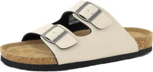 Verano Cork Sandals for Women – Cork Double Strap Sandals Women’s Summer Shoes – Comfortable Slide Sandals