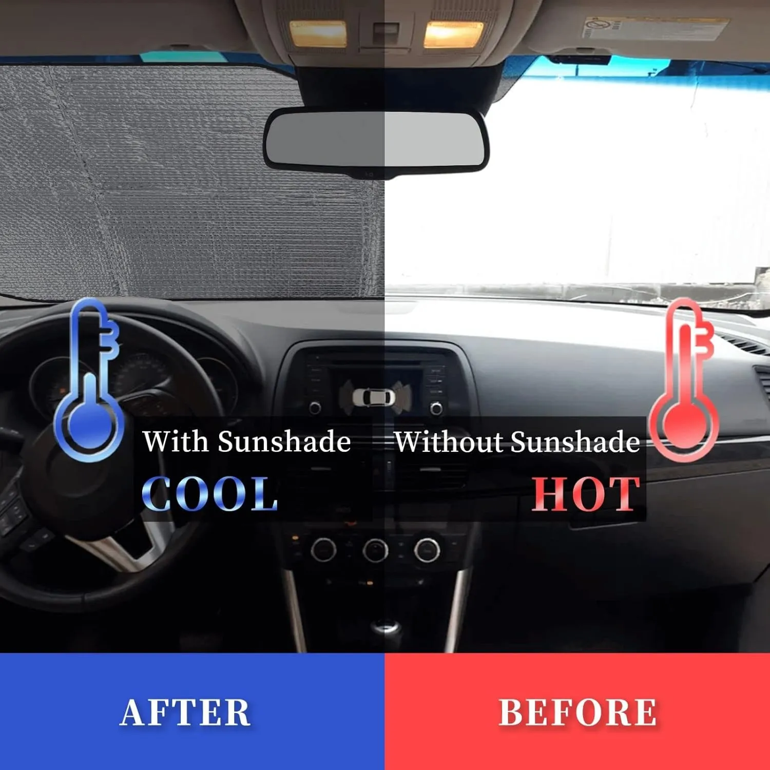 Whispered Wonders Printed Sun Visor for Car,Car Front Windshield Visor Sun Shade,Foamed Aluminum Foil Style Universal