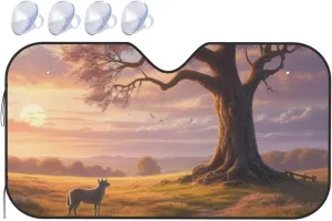 Whispered Wonders Printed Sun Visor for Car,Car Front Windshield Visor Sun Shade,Foamed Aluminum Foil Style Universal