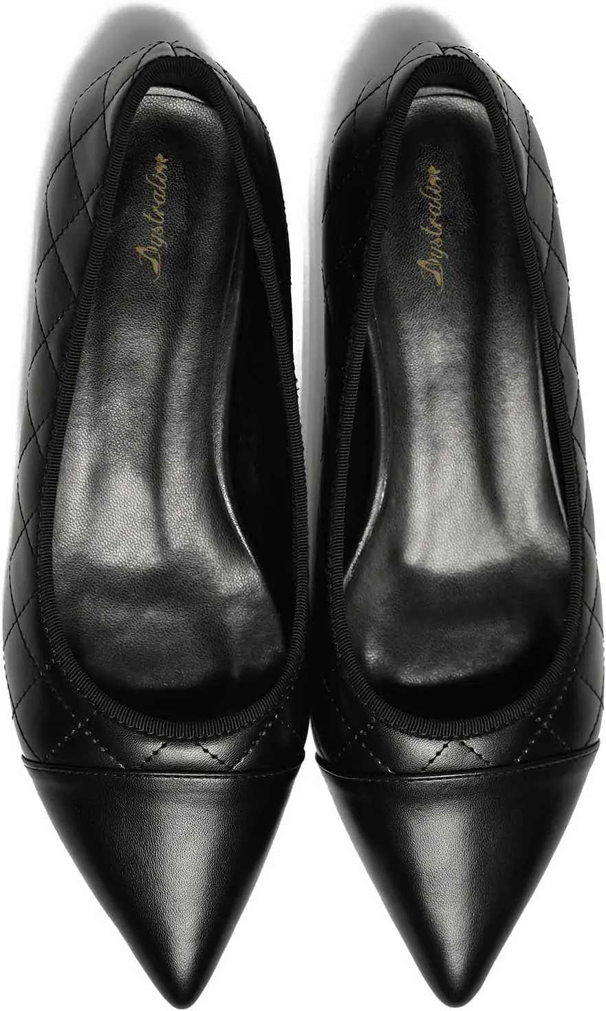 Women Comfy Cap Toe Flats Slip on Pointed toe Flat Shoes Two Tone Flat Heel Dress Shoes Casual Pointy Toe Ballet Flats Colorblock Classic Office Elegant Driver Flats 4-11 M US