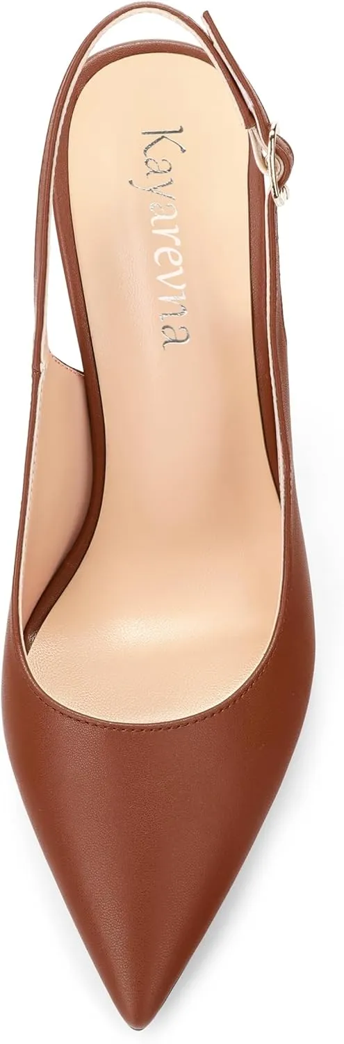 Women's Pointed Toe Slingback Heels, High Heel Shoes for Women