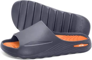Womens Recovery Slide Sandals with Comfortable Plantar Fasciitis Arch Support Orthotic, Odorless, Non Slip, Lightweight, Thick Cushion Slippers for House, Outdoor Walking
